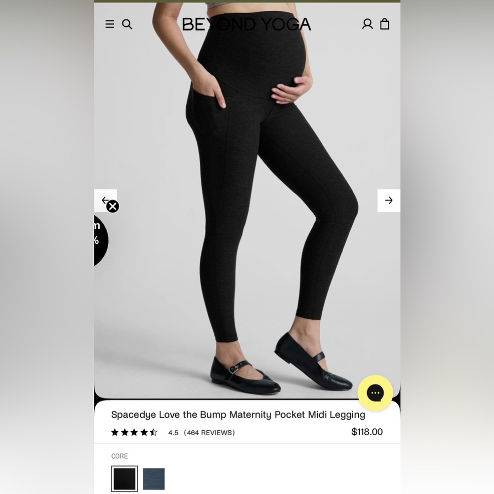 Beyond the Bump Black Women's Maternity Leggings